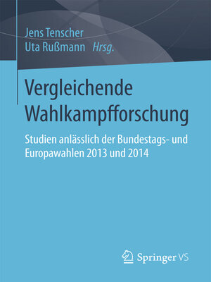 cover image of Vergleichende Wahlkampfforschung